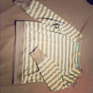 Cute long sleeve teal and grey casual wear top